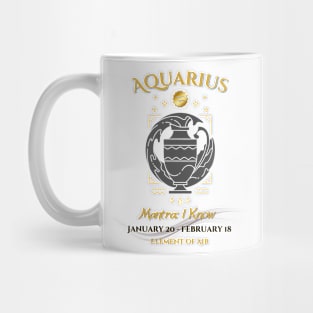 Zodiac Aquarius Mantra Mug